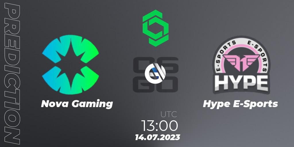 Nova Gaming - Hype E-Sports: ennuste. 14.07.2023 at 13:00, Counter-Strike (CS2), CCT South America Series #8