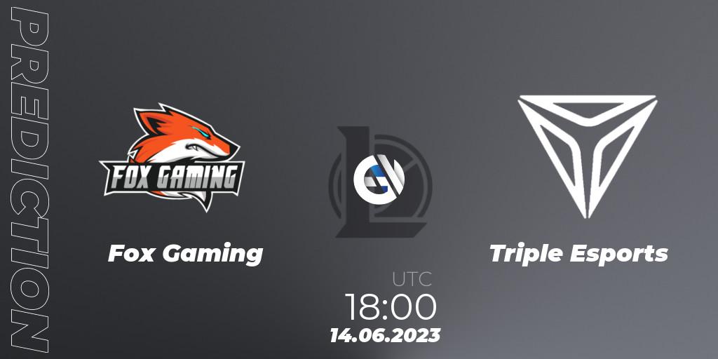 Fox Gaming - Triple Esports: ennuste. 14.06.2023 at 18:15, LoL, Arabian League Summer 2023 - Group Stage