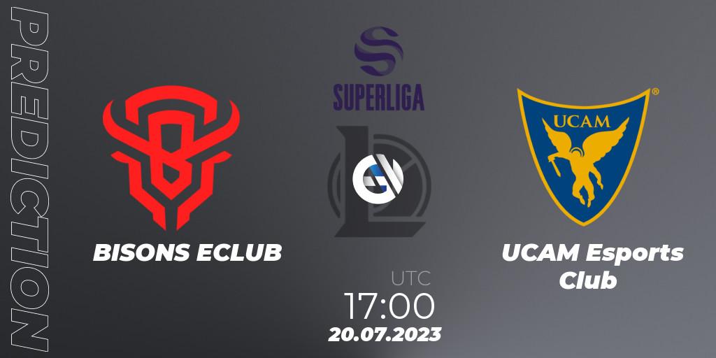 BISONS ECLUB - UCAM Esports Club: ennuste. 22.06.2023 at 17:00, LoL, Superliga Summer 2023 - Group Stage