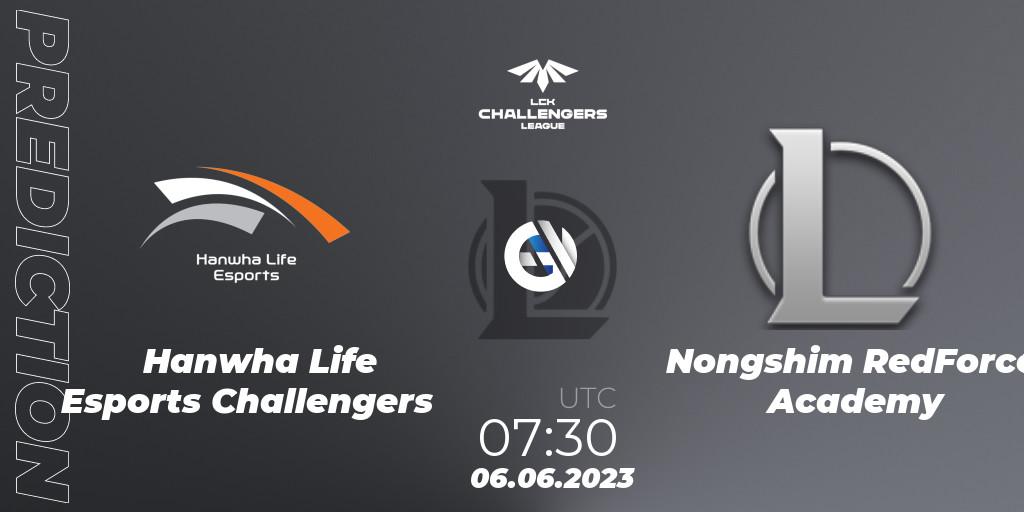 Hanwha Life Esports Challengers - Nongshim RedForce Academy: ennuste. 06.06.23, LoL, LCK Challengers League 2023 Summer - Group Stage