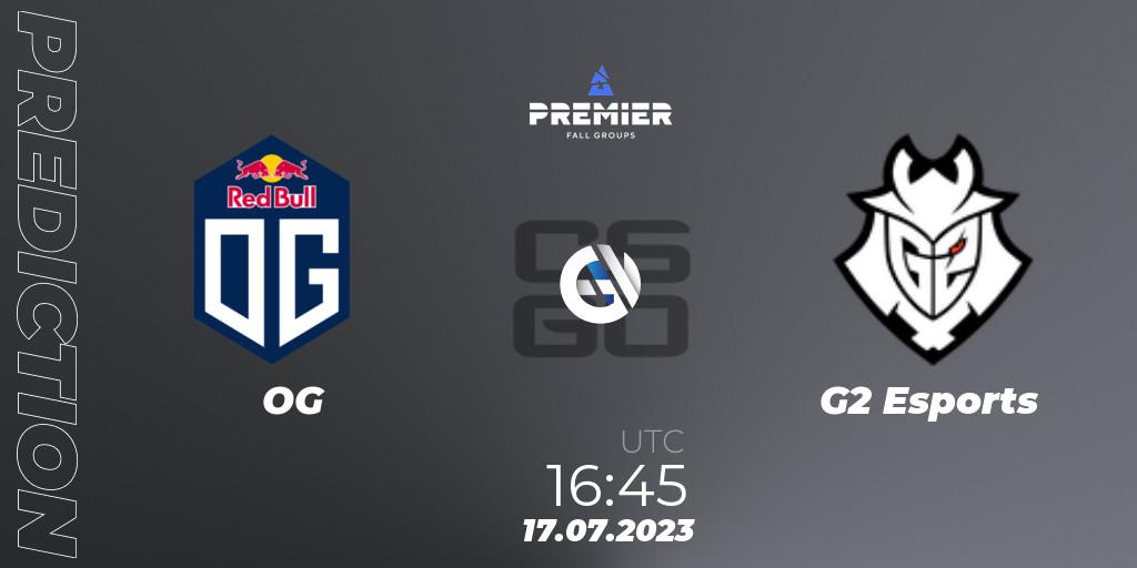 OG - G2 Esports: ennuste. 17.07.23, CS2 (CS:GO), BLAST Premier Fall Groups 2023