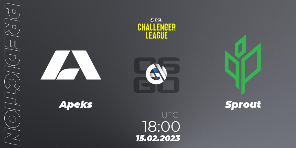 Apeks - Sprout: ennuste. 04.03.2023 at 15:00, Counter-Strike (CS2), ESL Challenger League Season 44: Europe