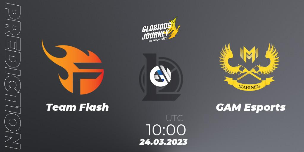 Team Flash - GAM Esports: ennuste. 23.03.23, LoL, VCS Spring 2023 - Group Stage