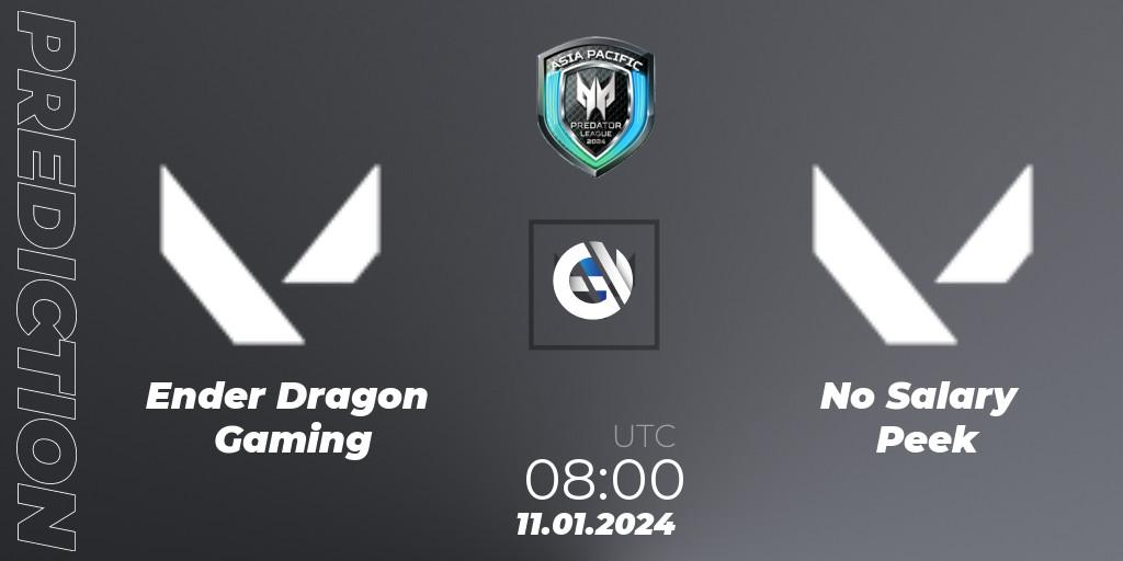 Ender Dragon Gaming - No Salary Peek: ennuste. 11.01.2024 at 08:00, VALORANT, Asia Pacific Predator League 2024