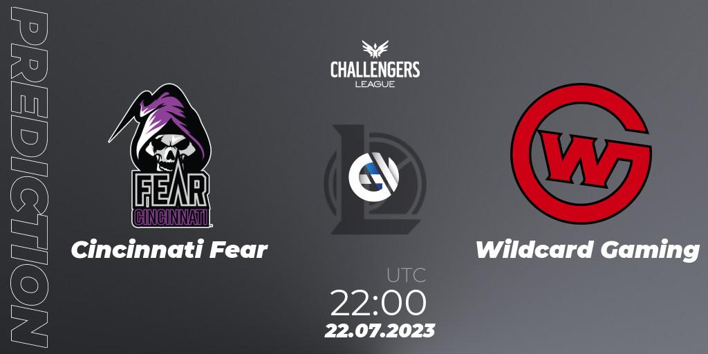 Cincinnati Fear - Wildcard Gaming: ennuste. 22.07.2023 at 22:00, LoL, North American Challengers League 2023 Summer - Playoffs
