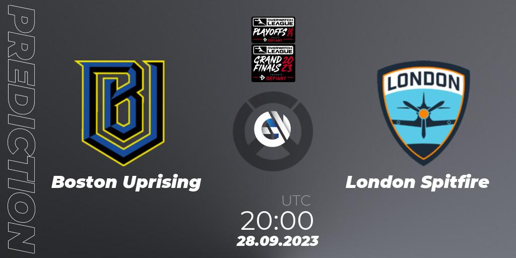 Boston Uprising - London Spitfire: ennuste. 28.09.23, Overwatch, Overwatch League 2023 - Playoffs