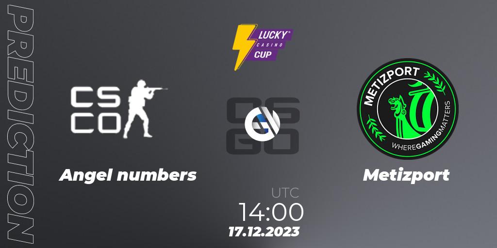 Angel numbers - Metizport: ennuste. 17.12.2023 at 14:00, Counter-Strike (CS2), Esportal LuckyCasino Cup
