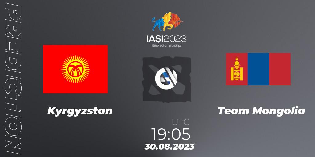 Kyrgyzstan - Team Mongolia: ennuste. 30.08.2023 at 19:05, Dota 2, IESF World Championship 2023