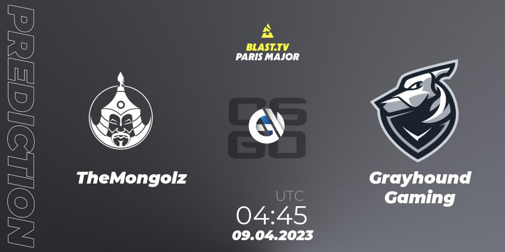 TheMongolz - Grayhound Gaming: ennuste. 09.04.2023 at 05:00, Counter-Strike (CS2), BLAST.tv Paris Major 2023 Asia-Pacific RMR