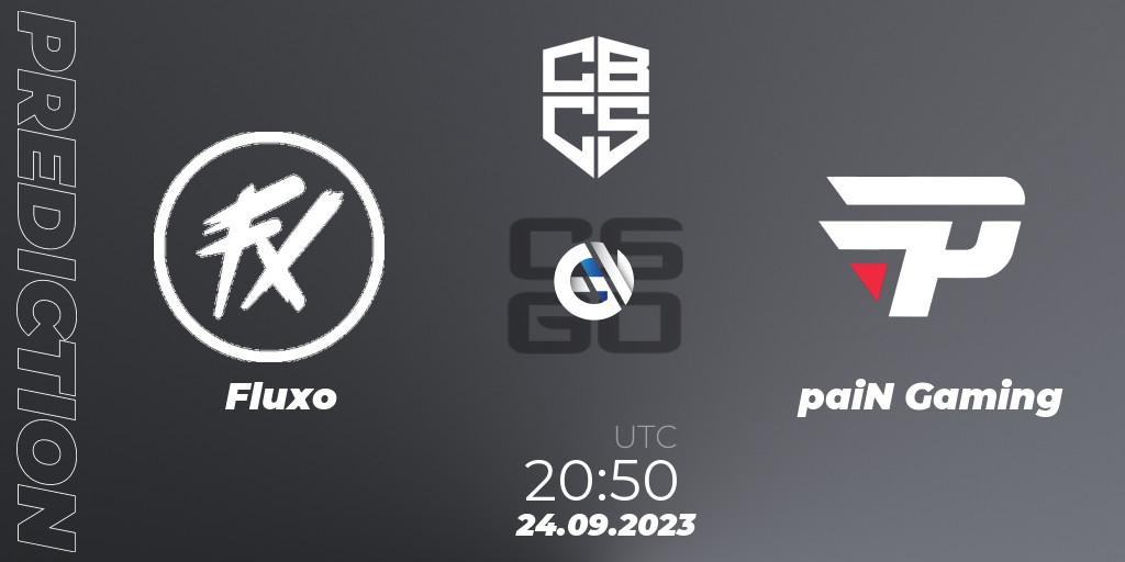 Fluxo - paiN Gaming: ennuste. 24.09.2023 at 19:50, Counter-Strike (CS2), CBCS 2023 Season 2