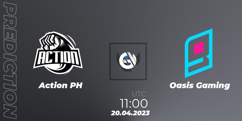 Action PH - Oasis Gaming: ennuste. 21.04.2023 at 10:30, VALORANT, VALORANT Challengers 2023: Philippines Split 2 - Group stage