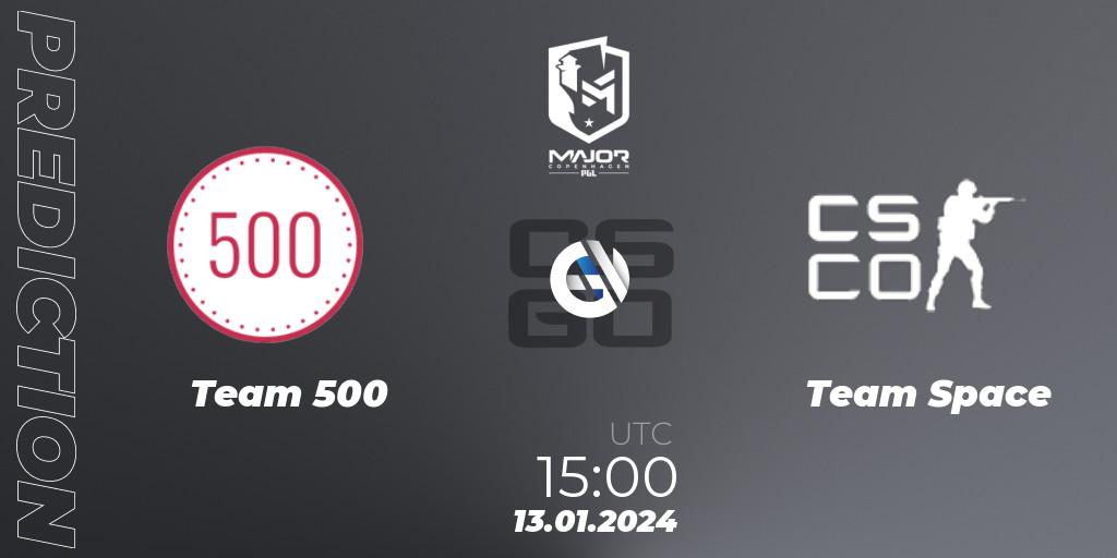 Team 500 - Team Space: ennuste. 13.01.24, CS2 (CS:GO), PGL CS2 Major Copenhagen 2024 Europe RMR Open Qualifier 3