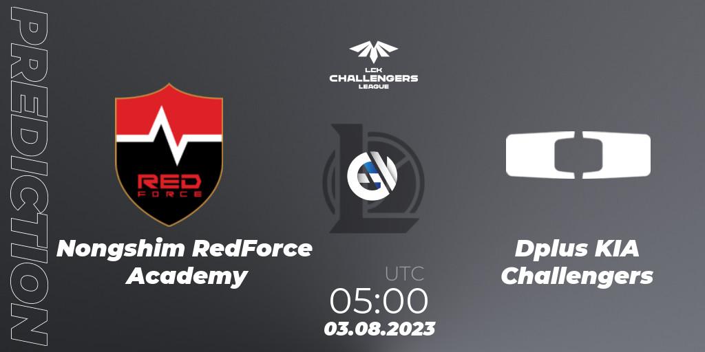 Nongshim RedForce Academy - Dplus KIA Challengers: ennuste. 03.08.2023 at 05:00, LoL, LCK Challengers League 2023 Summer - Group Stage