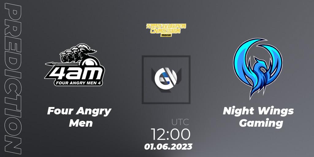 Four Angry Men - Night Wings Gaming: ennuste. 01.06.23, VALORANT, VALORANT Champions Tour 2023: China Preliminaries