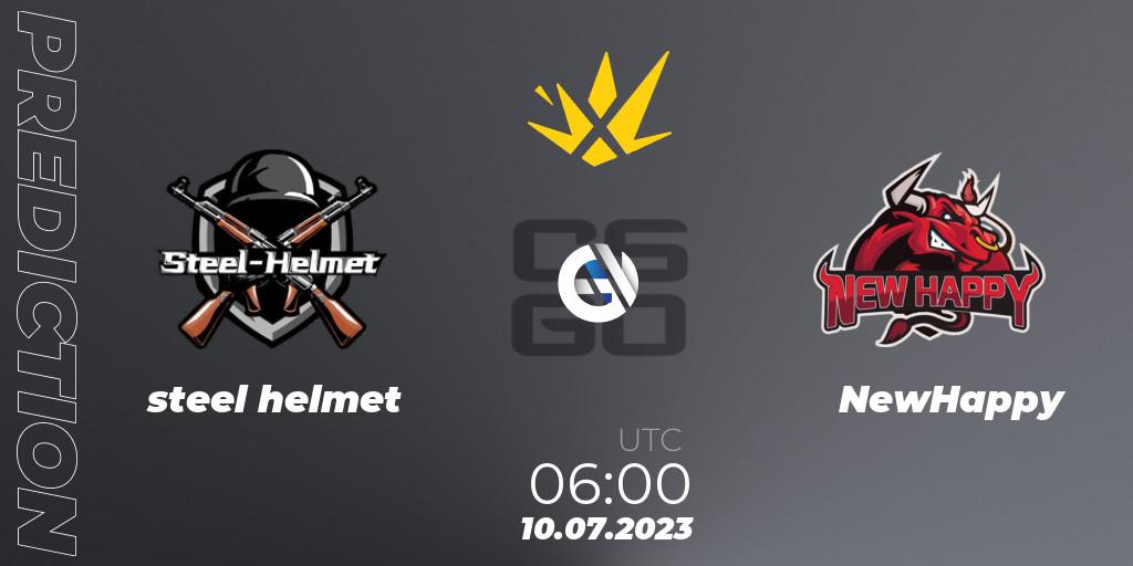 steel helmet - NewHappy: ennuste. 10.07.2023 at 06:00, Counter-Strike (CS2), XSE Pro League