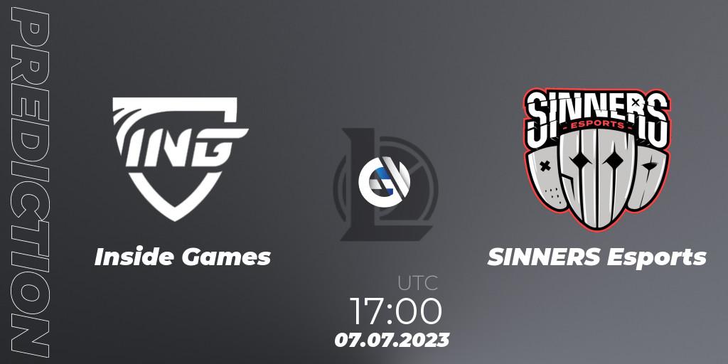 Inside Games - SINNERS Esports: ennuste. 13.06.23, LoL, Hitpoint Masters Summer 2023 - Group Stage