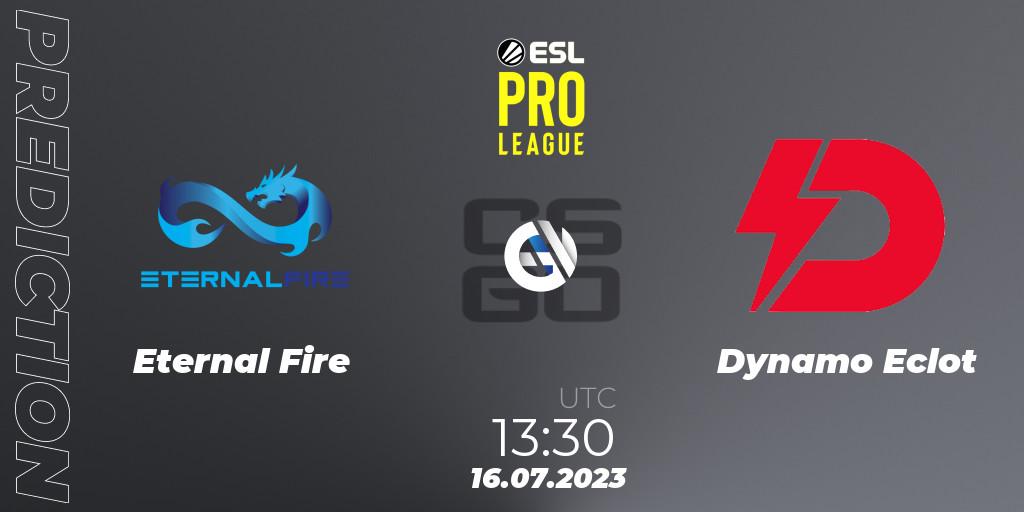Eternal Fire - Dynamo Eclot: ennuste. 16.07.2023 at 13:30, Counter-Strike (CS2), ESL Pro League Season 18: European Conference