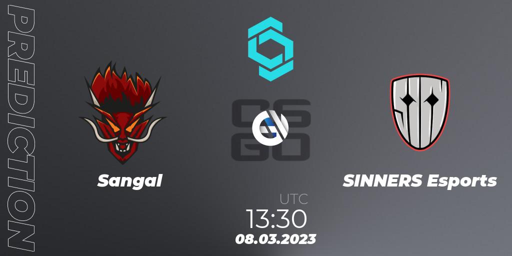 Sangal - SINNERS Esports: ennuste. 08.03.2023 at 13:30, Counter-Strike (CS2), CCT North Europe Series #4