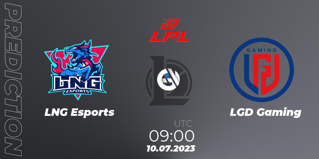 LNG Esports - LGD Gaming: ennuste. 10.07.23, LoL, LPL Summer 2023 Regular Season