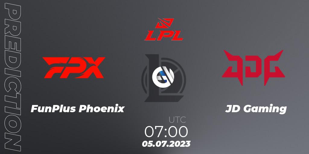 FunPlus Phoenix - JD Gaming: ennuste. 05.07.2023 at 07:00, LoL, LPL Summer 2023 Regular Season