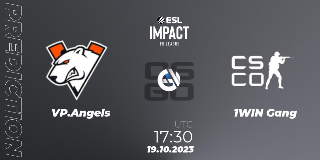 VP.Angels - 1WIN Gang: ennuste. 19.10.2023 at 17:30, Counter-Strike (CS2), ESL Impact League Season 4: European Division