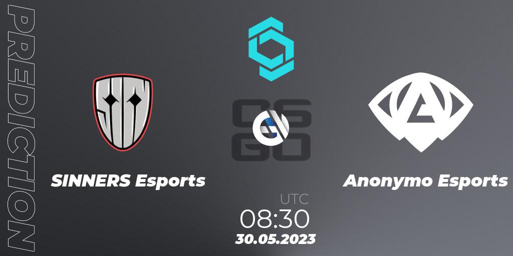 SINNERS Esports - Anonymo Esports: ennuste. 30.05.23, CS2 (CS:GO), CCT North Europe Series 5