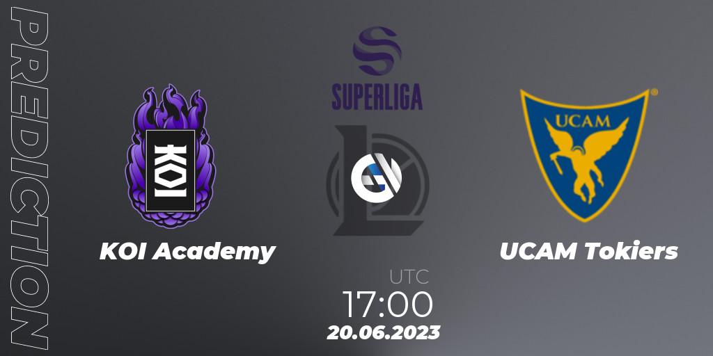KOI Academy - UCAM Esports Club: ennuste. 20.06.2023 at 18:00, LoL, Superliga Summer 2023 - Group Stage
