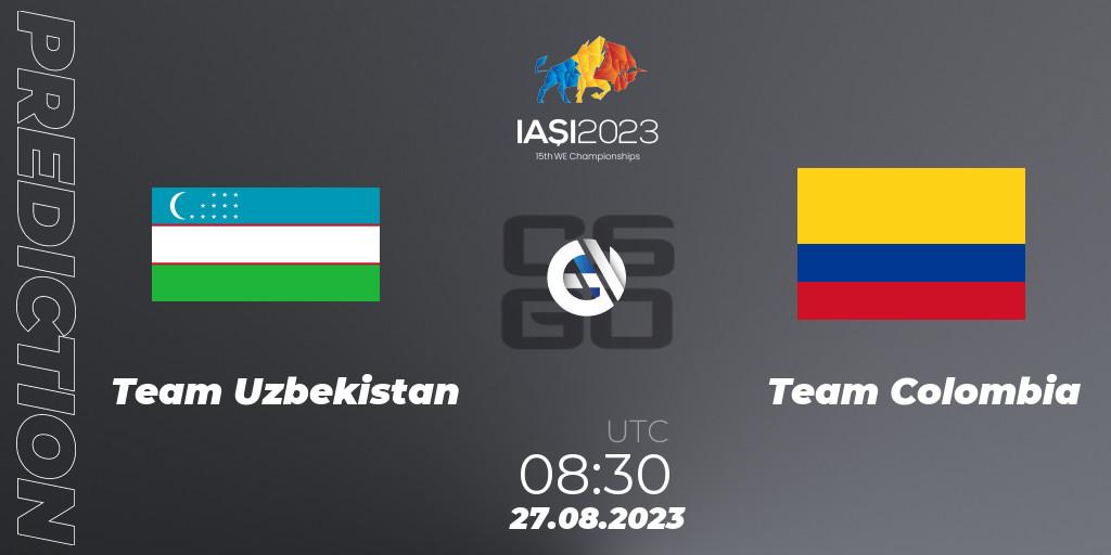 Team Uzbekistan - Team Colombia: ennuste. 27.08.23, CS2 (CS:GO), IESF World Esports Championship 2023