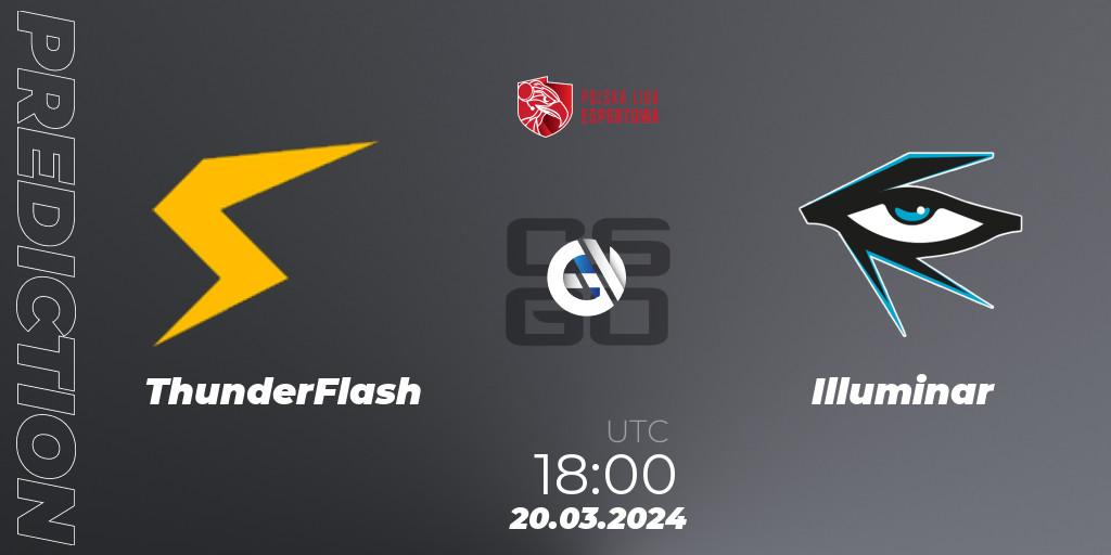 ThunderFlash - Illuminar: ennuste. 20.03.24, CS2 (CS:GO), Polska Liga Esportowa 2024: Split #1