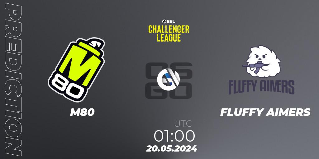M80 - FLUFFY AIMERS: ennuste. 20.05.2024 at 01:00, Counter-Strike (CS2), ESL Challenger League Season 47: North America