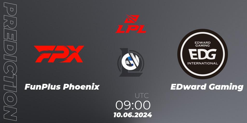 FunPlus Phoenix - EDward Gaming: ennuste. 10.06.2024 at 09:00, LoL, LPL 2024 Summer - Group Stage