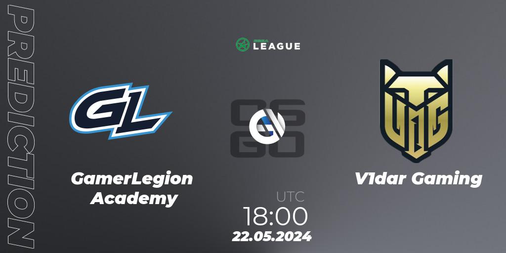 GamerLegion Academy - V1dar Gaming: ennuste. 22.05.2024 at 18:00, Counter-Strike (CS2), ESEA Season 49: Advanced Division - Europe