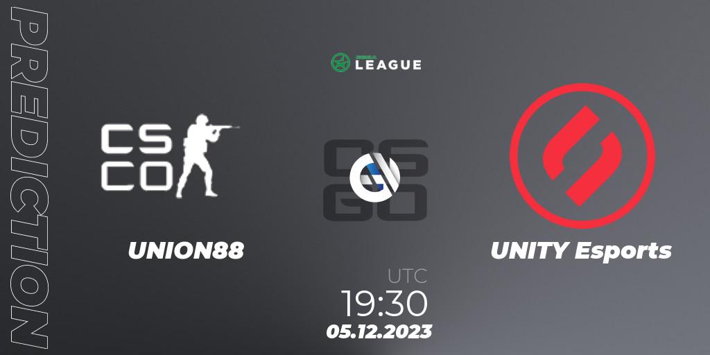 UNION88 - UNITY Esports: ennuste. 05.12.23, CS2 (CS:GO), ESEA Season 47: Main Division - Europe