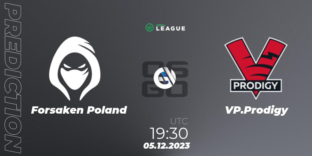 Forsaken Poland - VP.Prodigy: ennuste. 05.12.2023 at 19:30, Counter-Strike (CS2), ESEA Season 47: Main Division - Europe