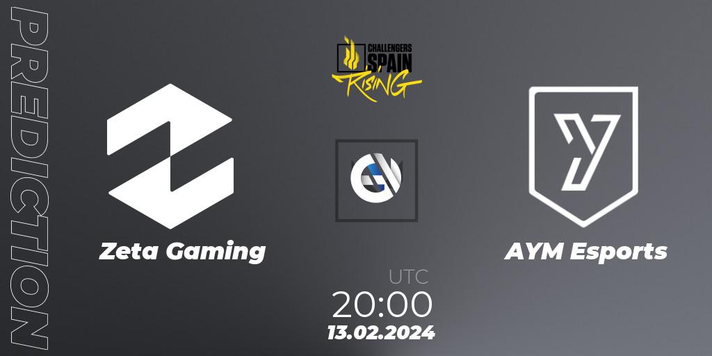 Zeta Gaming - AYM Esports: ennuste. 13.02.24, VALORANT, VALORANT Challengers 2024 Spain: Rising Split 1