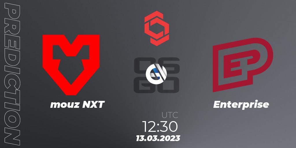 mouz NXT - Enterprise: ennuste. 13.03.2023 at 12:30, Counter-Strike (CS2), CCT Central Europe Series 5 Closed Qualifier