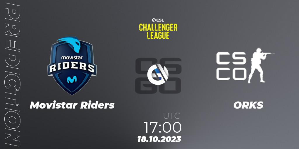 Movistar Riders - ORKS: ennuste. 18.10.2023 at 17:00, Counter-Strike (CS2), ESL Challenger League Season 46: Europe