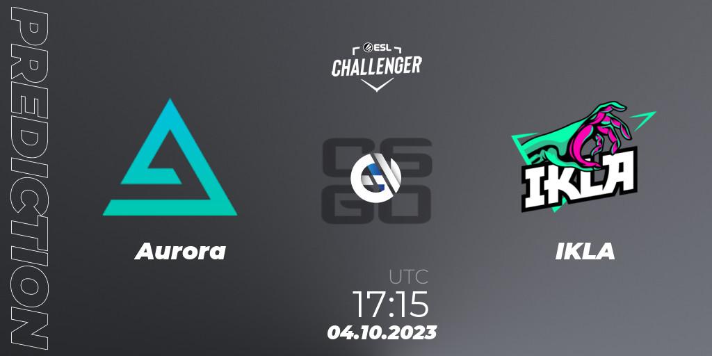 Aurora - IKLA: ennuste. 04.10.2023 at 17:15, Counter-Strike (CS2), ESL Challenger at DreamHack Winter 2023: European Open Qualifier