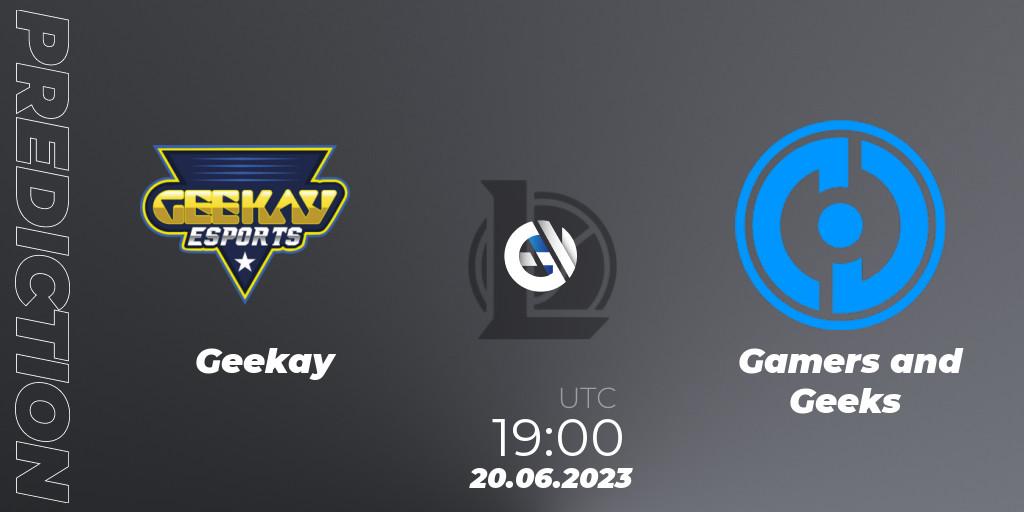 Geekay - Gamers and Geeks: ennuste. 20.06.2023 at 20:00, LoL, Arabian League Summer 2023 - Group Stage