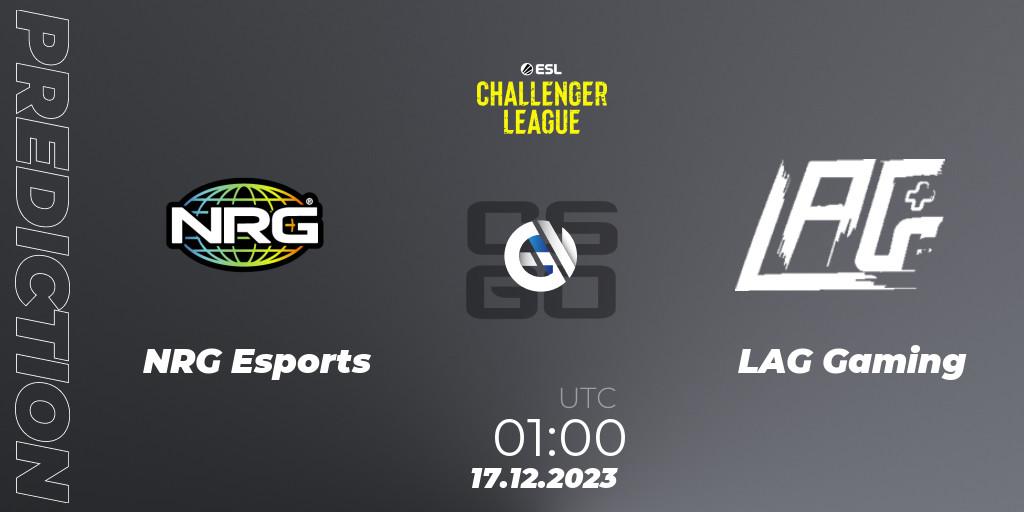 NRG Esports - LAG Gaming: ennuste. 17.12.2023 at 01:00, Counter-Strike (CS2), ESL Challenger League Season 46 Relegation: North America