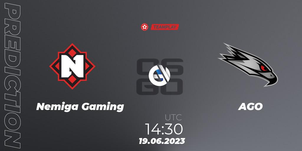 Nemiga Gaming - AGO: ennuste. 19.06.23, CS2 (CS:GO), LEON x TEAMPLAY Season 1