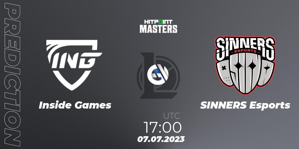 Inside Games - SINNERS Esports: ennuste. 07.07.23, LoL, Hitpoint Masters Summer 2023 - Group Stage