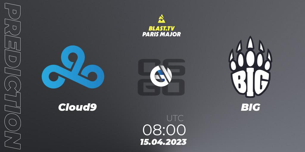 Cloud9 - BIG: ennuste. 15.04.2023 at 08:00, Counter-Strike (CS2), BLAST.tv Paris Major 2023 Challengers Stage Europe Last Chance Qualifier