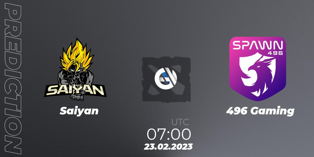 Saiyan - 496 Gaming: ennuste. 21.02.2023 at 07:09, Dota 2, GGWP Dragon Series 1