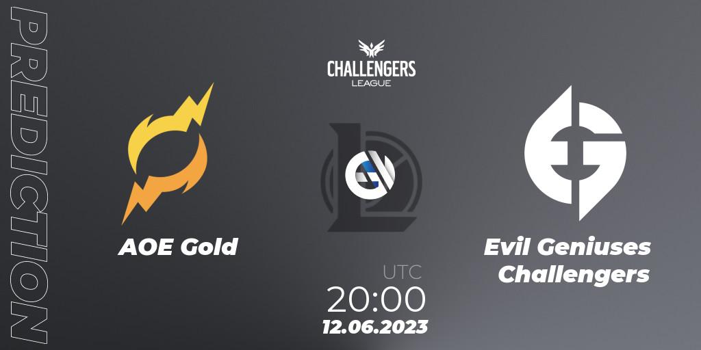 AOE Gold - Evil Geniuses Challengers: ennuste. 12.06.2023 at 20:00, LoL, North American Challengers League 2023 Summer - Group Stage