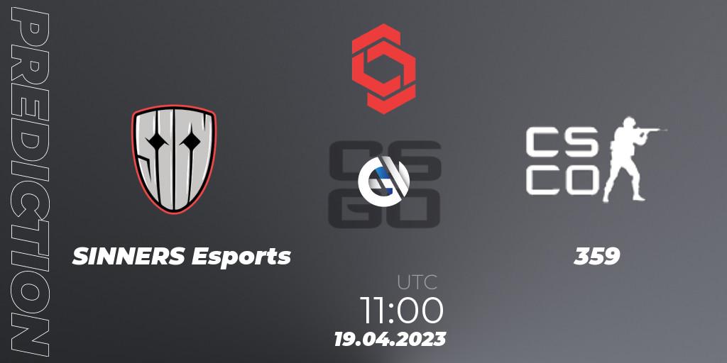 SINNERS Esports - 359: ennuste. 19.04.23, CS2 (CS:GO), CCT Central Europe Series #6