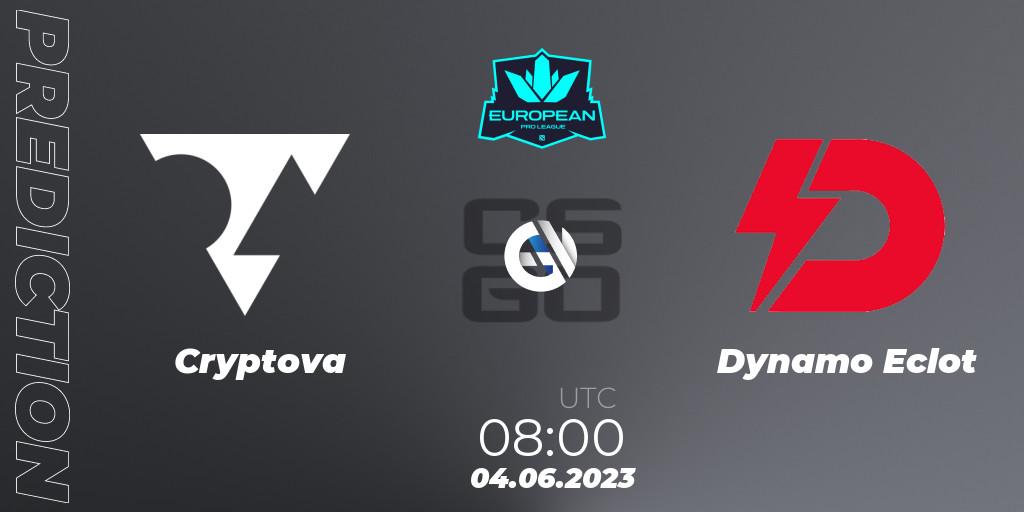 Cryptova - Dynamo Eclot: ennuste. 04.06.23, CS2 (CS:GO), European Pro League Season 8
