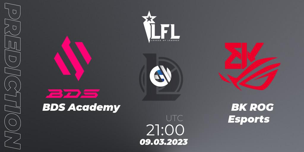 BDS Academy - BK ROG Esports: ennuste. 09.03.2023 at 21:00, LoL, LFL Spring 2023 - Group Stage