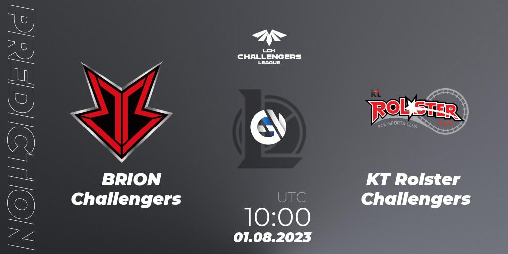 BRION Challengers - KT Rolster Challengers: ennuste. 01.08.2023 at 10:00, LoL, LCK Challengers League 2023 Summer - Group Stage
