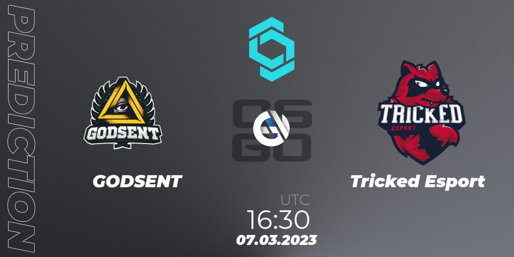 GODSENT - Tricked Esport: ennuste. 07.03.2023 at 16:40, Counter-Strike (CS2), CCT North Europe Series #4